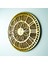 KAYRA TASARIM AHŞAP DUVAR SAATİ MASİF PAPATYA GOLD 50cm 3