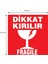 Dikkat Kırılabilir Etiketi 10 x 10 cm 50'li 2