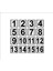 Metal Kapı Masa Dolap Numarası 4 x 4 cm 16'lı 1-16 Gümüş 1