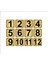 Metal Kapı Masa Dolap Numarası 7 x 7 cm 12'li 1-12 Altın 1