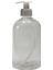 Sıvı Sabun Şişesi Pet + Valf Set Şeffaf 500 ml 5'li 1