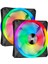 CORSAIR CO-9050100-WW İCUE QL140 RGB 140 MM DÖRT RGB RENK DÖNGÜLÜ PWM FAN, LİGHTİNG NODE CORE KONTROLCÜ İLE BİRLİKTE, 2'Lİ PAKET 1