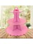 Süsle Bebek ve Parti CupCake Standı 3 Katlı Metalik Altın Çerçeveli Pembe 2