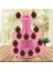 Süsle Bebek ve Parti CupCake Standı 3 Katlı Metalik Altın Çerçeveli Pembe 4
