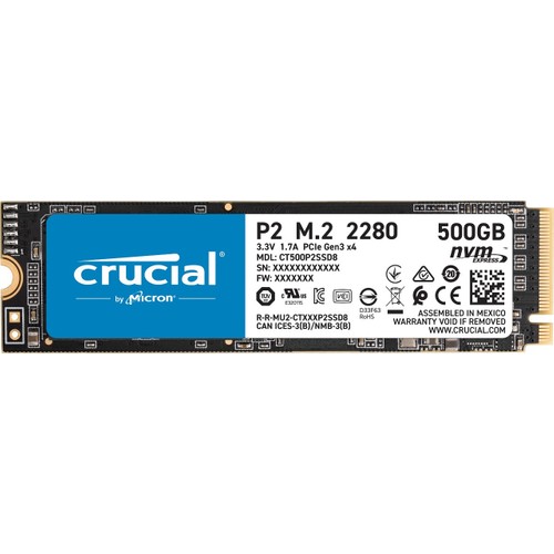 Crucial p2 m.2 2280 500gb PCIe SSD 3.0 x4 nvme Solid State Drive PCI Express 