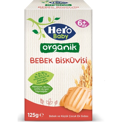 Hero Baby Organik Bebek Bisküvisi 125g