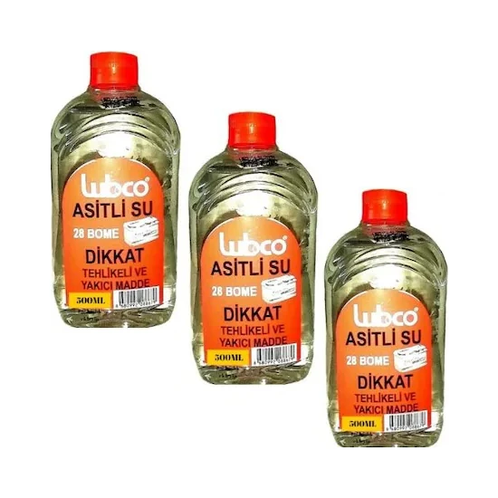 Lubco Asitli Su Akü Asidi 500 ml 3 Adet