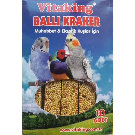 Vitaking Ballı Kraker Muhabbet Ekzotik Kuşlar Honey Sticks 10'lu