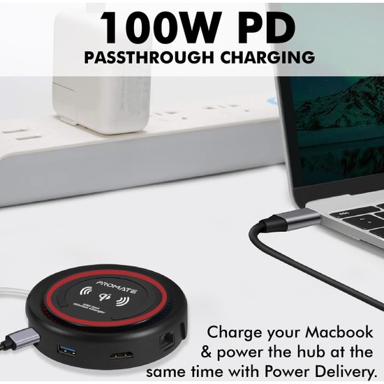 Promate Centerhub TypeC Hub Dönüştürücü 11 i 1 arada 100W + Fiyatı