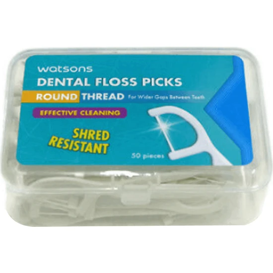 Watsons Diş İpli Kürdan/Yuvarlak İp 50Adet