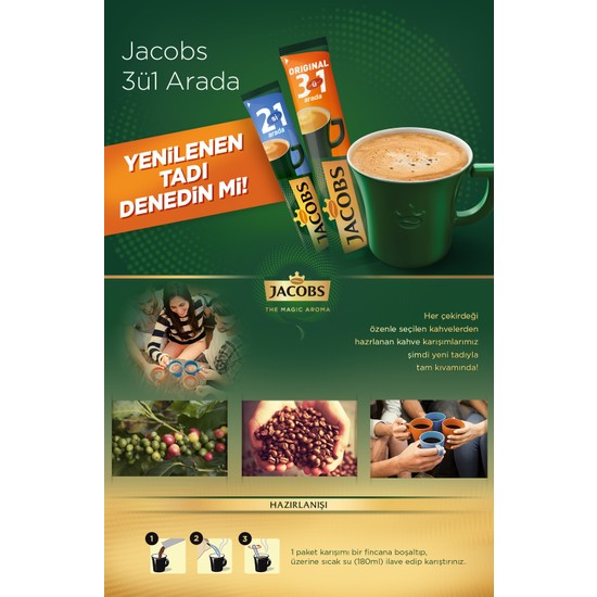 Jacobs 2si 1 Arada Hazır Kahve 14 gr x 40�lı Fiyatı