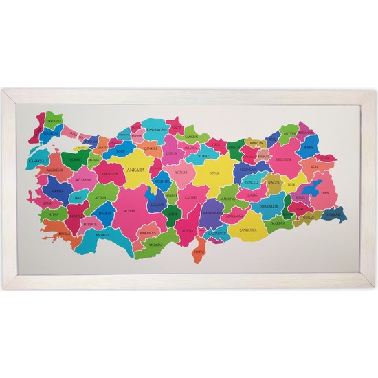 Harita Sepeti Poster Renkli Türkiye Haritası