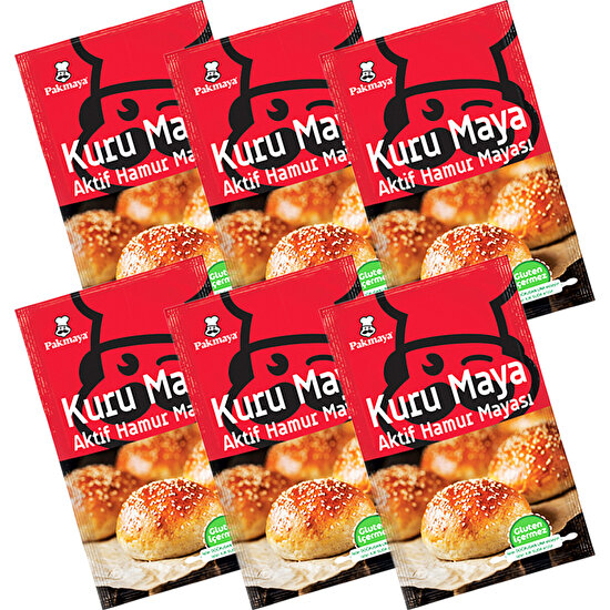 Pakmaya Kuru Aktif Hamur Mayası 6 x 100 gr