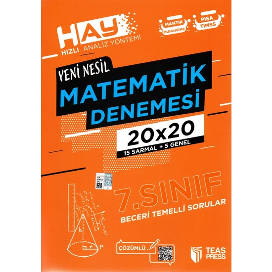 Teas Press Sınav Yayınları 7. Sınıf Yeni Nesil Matematik Denemesi 40 Adet