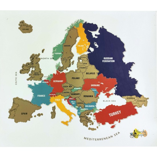 Harita Sepeti Magnetli Kazınabilir Kazımalı Gez Kazı Avrupa Haritası