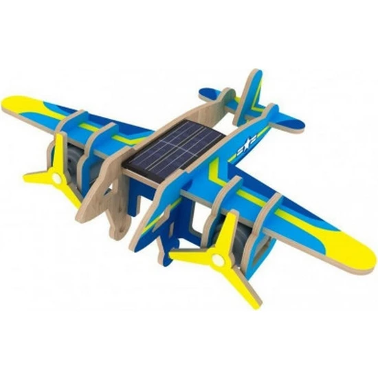 Robotime 3D Ahşap Puzzle Güneş Enerjili Bombardıman Uçağı-P330S