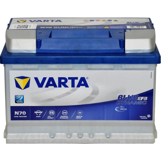 Varta N70 12V 70 Ah 760A EFB Start-Stop Akü (Üretim Yılı: 2023)