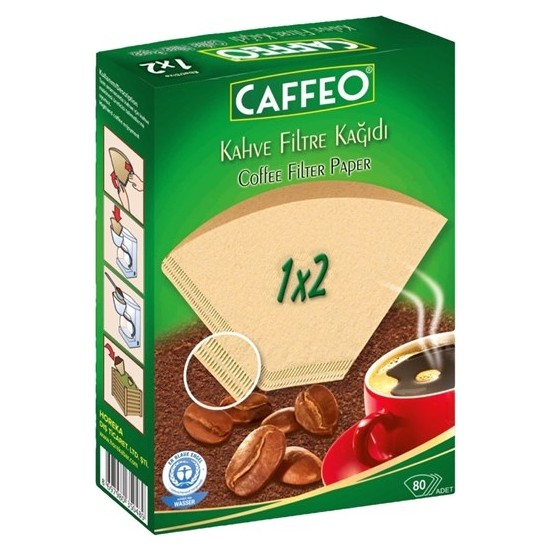 Brawi CAFFEO No.2 ( 1x2 ) Kahve Makinesi Filtresi 80 Adet Doğal Kağıt