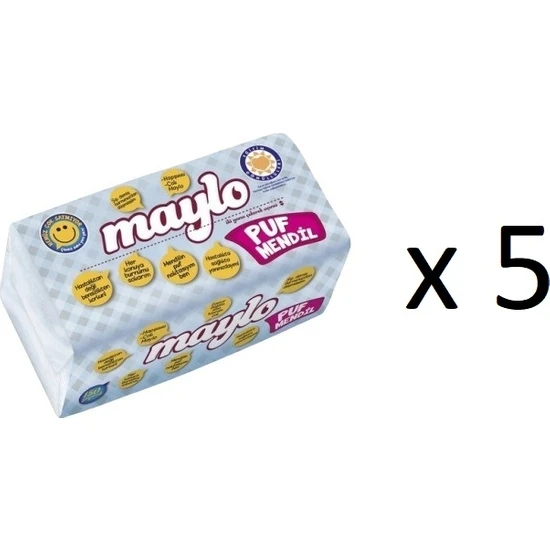 Maylo Puf Mendil 150 Yaprak x 5 Paket