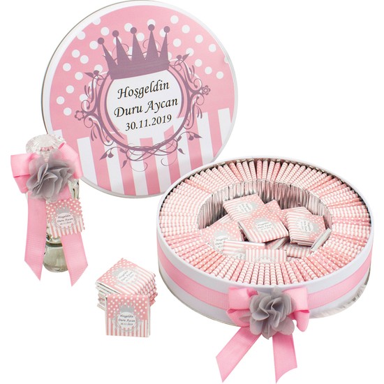 Pelit Valonia Metal Kutuda İsme Özel Bebek Çikolatası Fiyatı