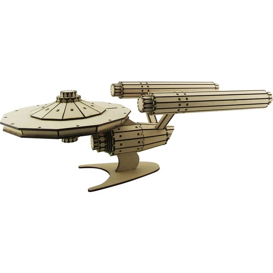 3D Sergi Ahşap Starship Enterprise  Maketi 255 Parça