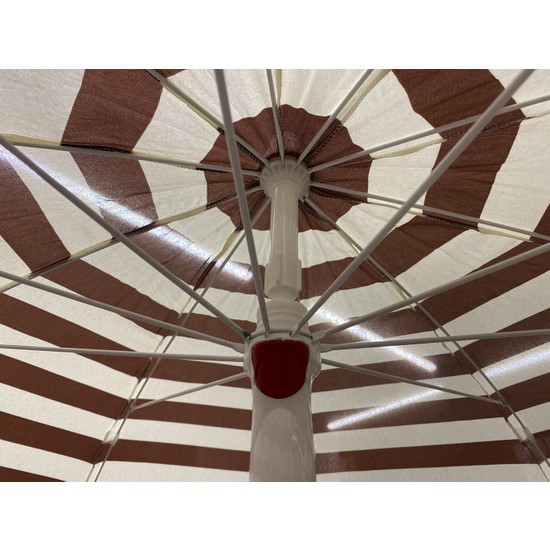 Tevalli Parasols 200 cm Pamuklu Plaj Şemsiye Kahve Krem Fiyatı