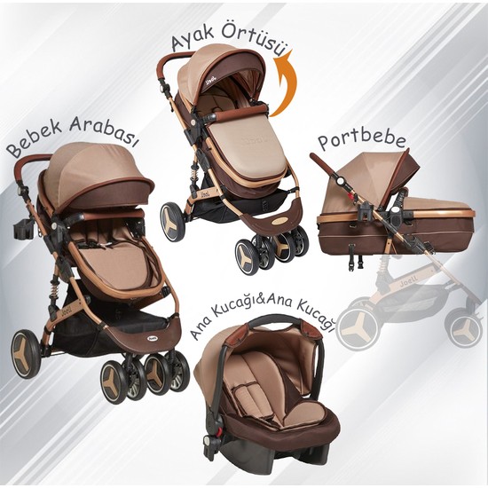 Joell Truva Travel Sistem Bebek Arabası Gold Kahve Fiyatı