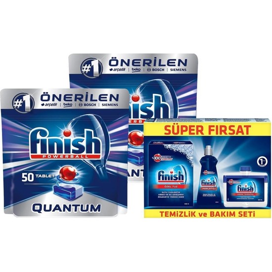 Finish Quantum 100 Tablet Bulaşık Makinesi Deterjanı + Fiyatı