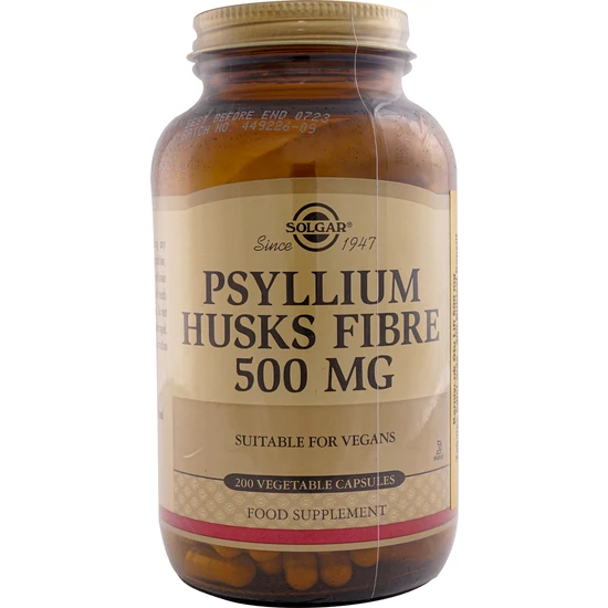 Solgar Psyllium Husks Fibre 500Mg 200 Kapsül