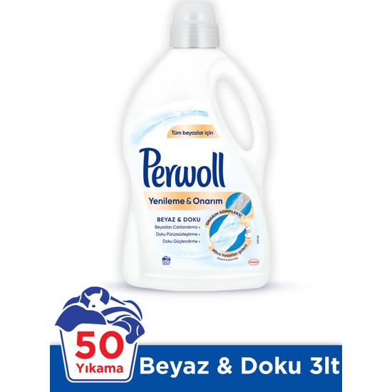 Perwoll Hassas Sıvı Çamaşır Deterjanı Beyaz 3 L