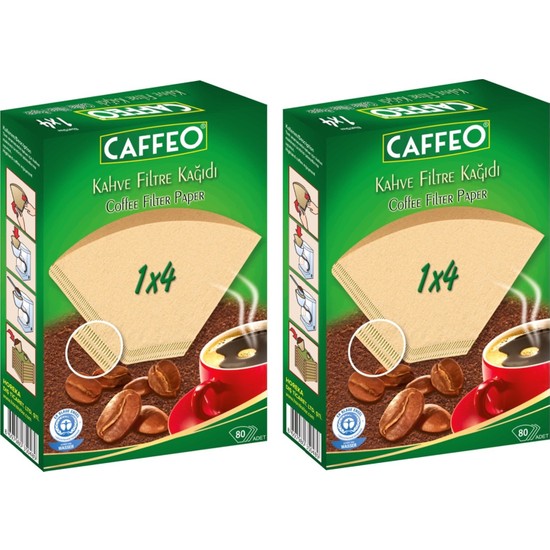 Caffeo Kahve Filtre Kağıdı 1x4 80�li 2 Paket 160�LI Fiyatı