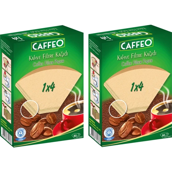 Caffeo Kahve Filtre Kağıdı 1x4 80'li 2 Paket 160'LI