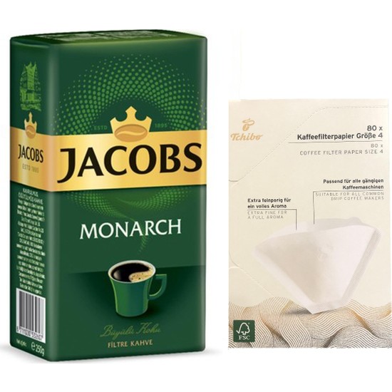 Jacobs Monarch Filtre Kahve 500 gr ve Filtre Kahve Kağıdı Fiyatı
