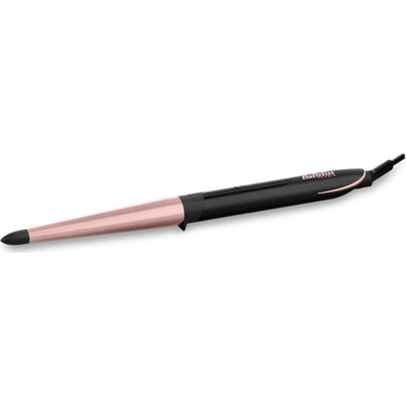 Babyliss Rose Quartz 13 mm 210 Derece Kuvars Seramik Kaplama 6 Isı Ayarlı Konik İnce Saç Maşası Pembe C454E