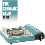 Orcamp Pro Seramik Tekli Portatif Ocak Mavi CK 508 Kompakt Tasarım ve Güvenli Gaz Stop Emniyeti