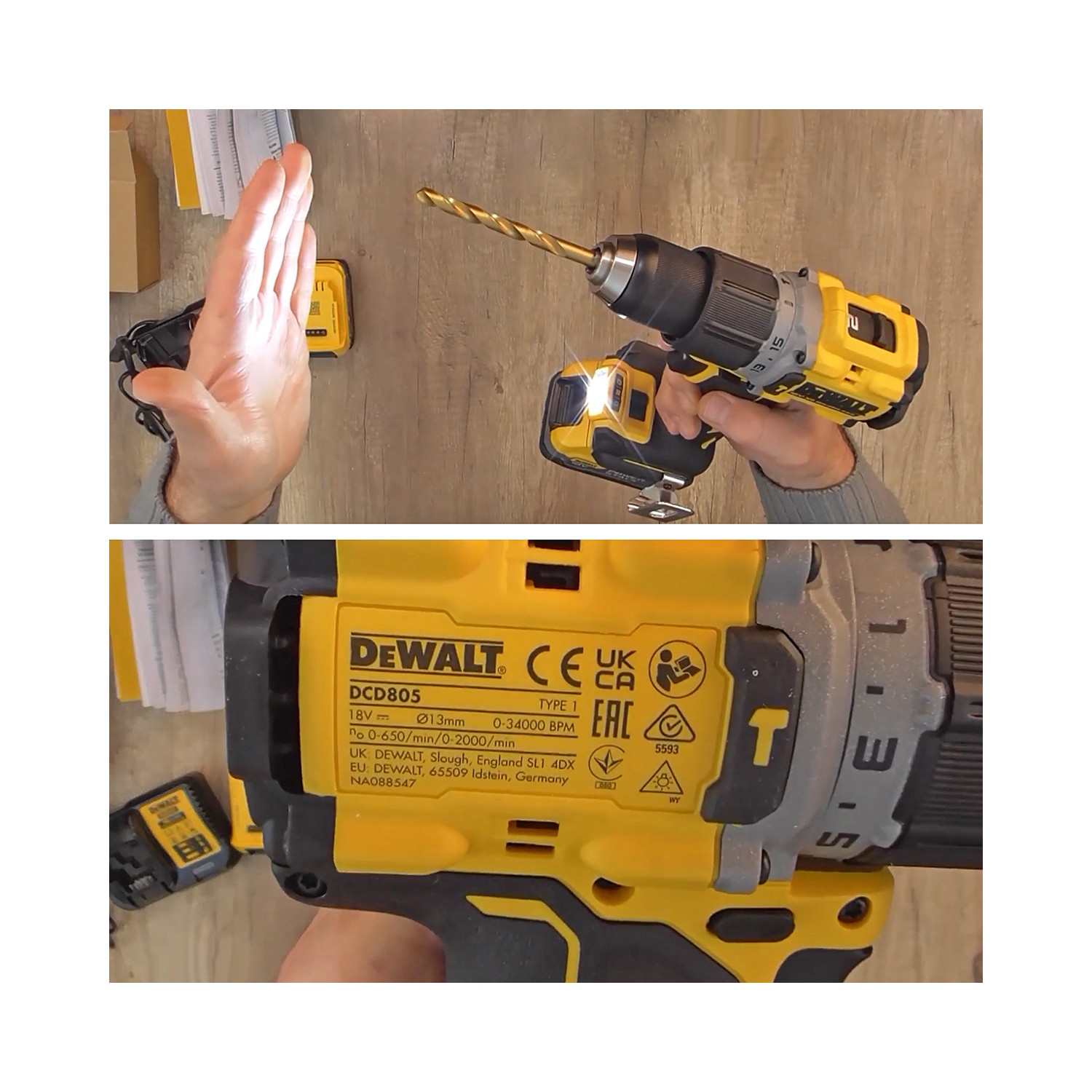 Dewalt Perceuse à percussion DCD805E2T-QW
