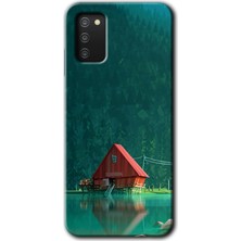 MRC İletişim Samsung Galaxy A03S Kılıf Hd Desen Baskılı Arka Kapak - House In Woods