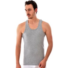 Tutku Tutku erkek 6'lı Paket Ribana Klasik Atlet Gri