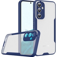 Case 4U Samsung Galaxy A34 Uyumlu Kılıf Kamera Korumalı Ultra Ince Buzlu Mat Renkli Parfe Silikon Kapak Lacivert