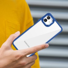 Fibaks Samsung Galaxy A04 Kılıf Kamera Çıkıntılı Arkası Şeffaf Hassas Tuşlu Renkli Kenarlı Flora Kapak