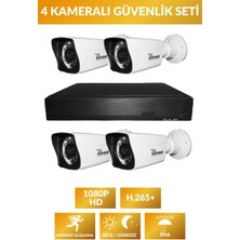 Picam 4 Kameralı Güvenlik Seti - 5 Mp Sony Lensli Full Hd 1080P 320 GB Hard Disk - Güvenlik Kamerası Sistemi - 4K - P03