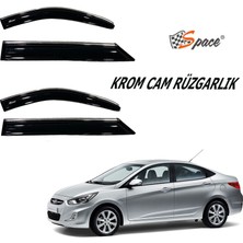 Space Krom Cam Rüzgarlığı 1.mm Hyundai Accent Blue 2012- 4 Lü / CARU440