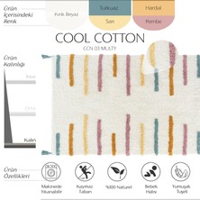 Cool Halı Cool Cotton Ccn 03 Multy Xw Makinede Yıkanabilir Kaymaz Tabanlı Naturel Pamuk Dokuma Bebek Halısı