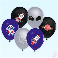 Süsle Bebek ve Parti Kozmik Galaksi Balon, 30CM x 6 Adet