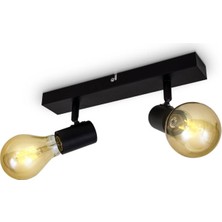 Rsylight Retro Metal Dekoratif 2 Li Tavan Plofyoner Mafsallı Spot Avize