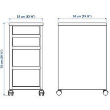 IKEA Tekerlekli Çekmece Ünitesi ,keson Meridyendukkan 35X75 cm Acı Kahverengi Renk Amaçli Dolap