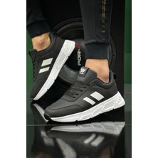 Walky - Venom Siyah Beyaz Rahat Eva Taban Erkek Spor Sneaker Ayakkabı