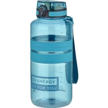 Uzspace 1500 ml Mega Boy Spor ve Günlük Kırılmaz ve Sızdırmaz Matara - Cam Göbeği/turkuaz