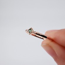 Diamine 0.02 Karat Pırlanta, 0.09 Multi Safir Minimal Yüzük