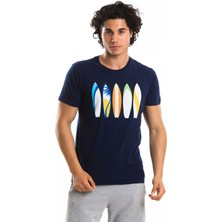 Superfly Men Tshırt Navy Erkek T-Shirt 22526-15